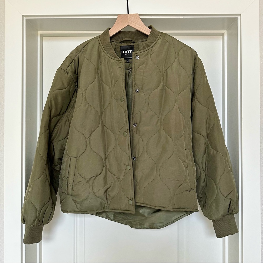 Oat New York Olive Green Bomber Jacket